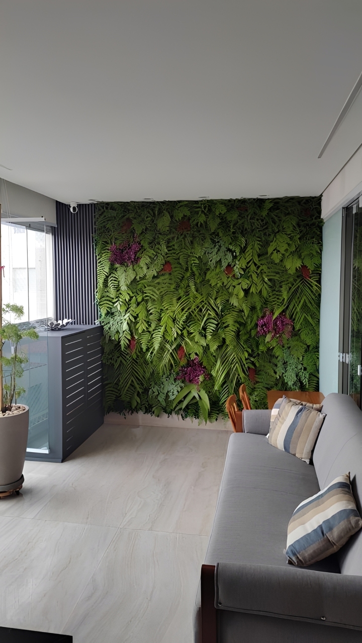 Painel verde decorativo